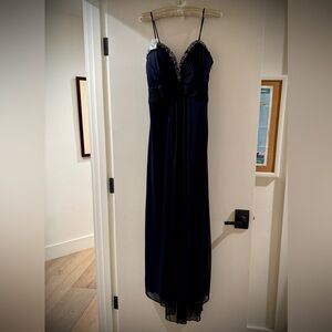 Joanna Chen gown, size 4, midnight-blue